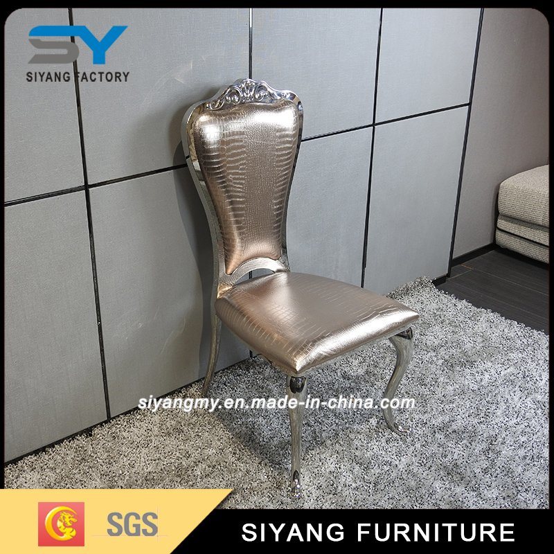 Dining Room Furniture Gold Stainless Steel Chair Banquet Chair
