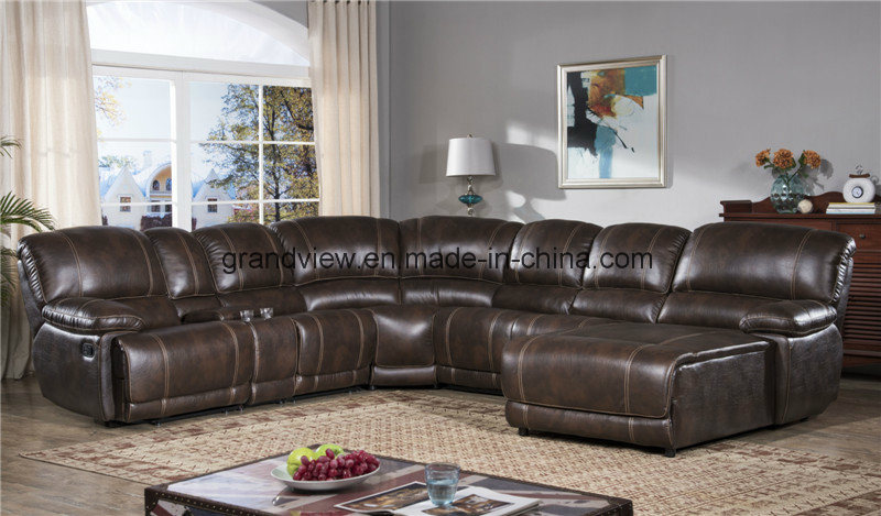 2018 New Designs Reclining Home Theater Sectional Sofa Set Console Chair Chaise Brown Couch