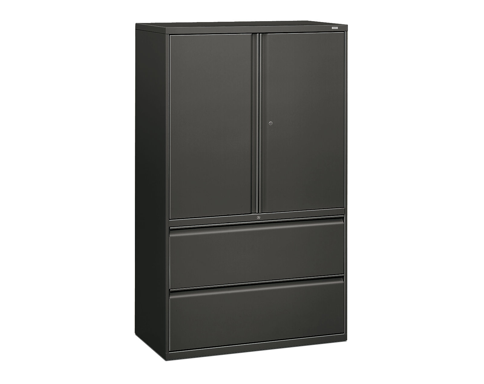 Black Color up Cabinet and Down Lateral File 2 Drawer Cabinet