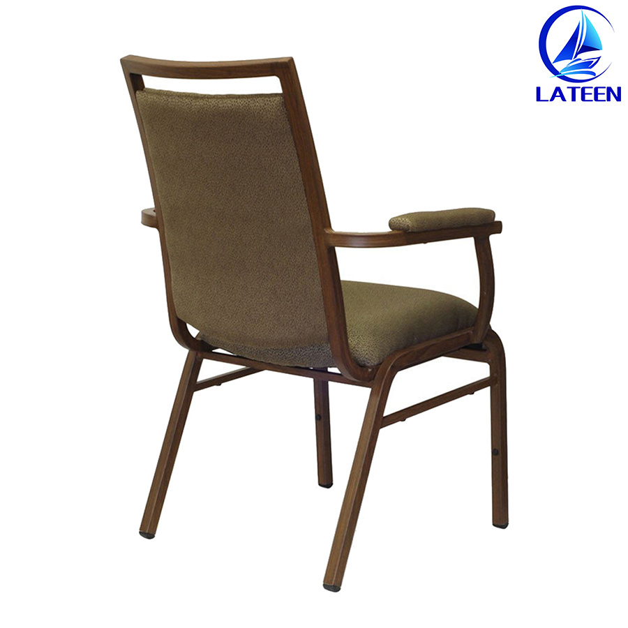 High Quality Modern Furniture Metal Wood Like Dining Chair