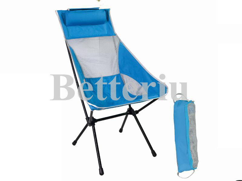 Reclining Camping Chair with Neck Rest High Bach Chair