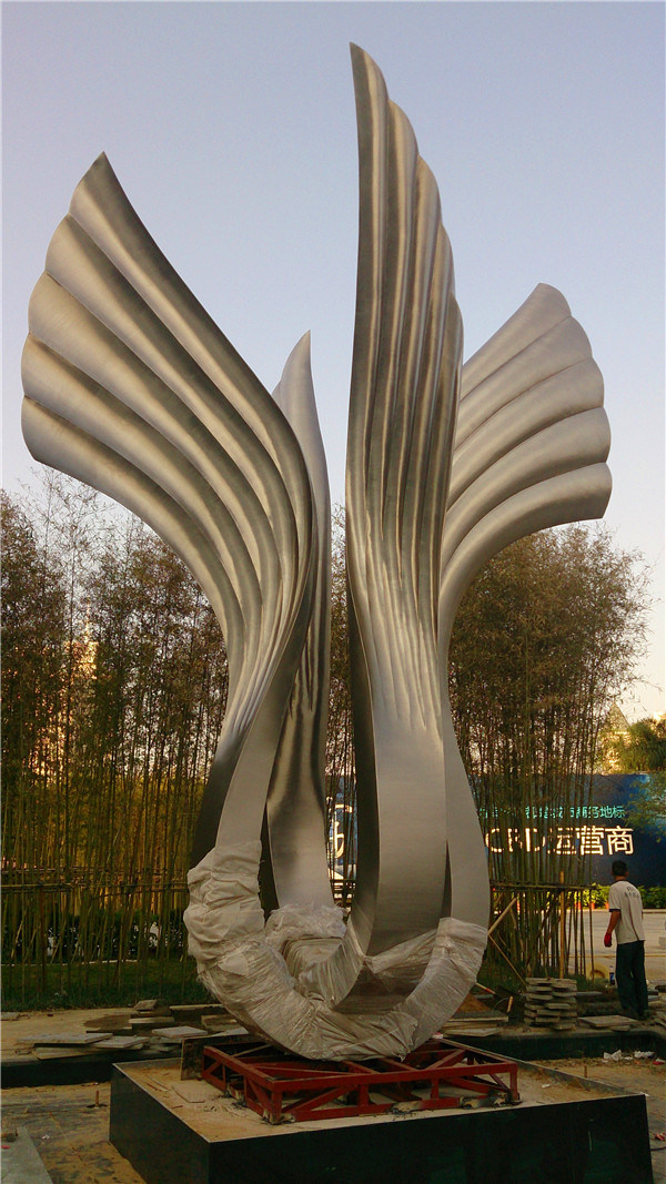 Wing, Stainless Steel Sculpture Abstract Outdoor Sculpture.