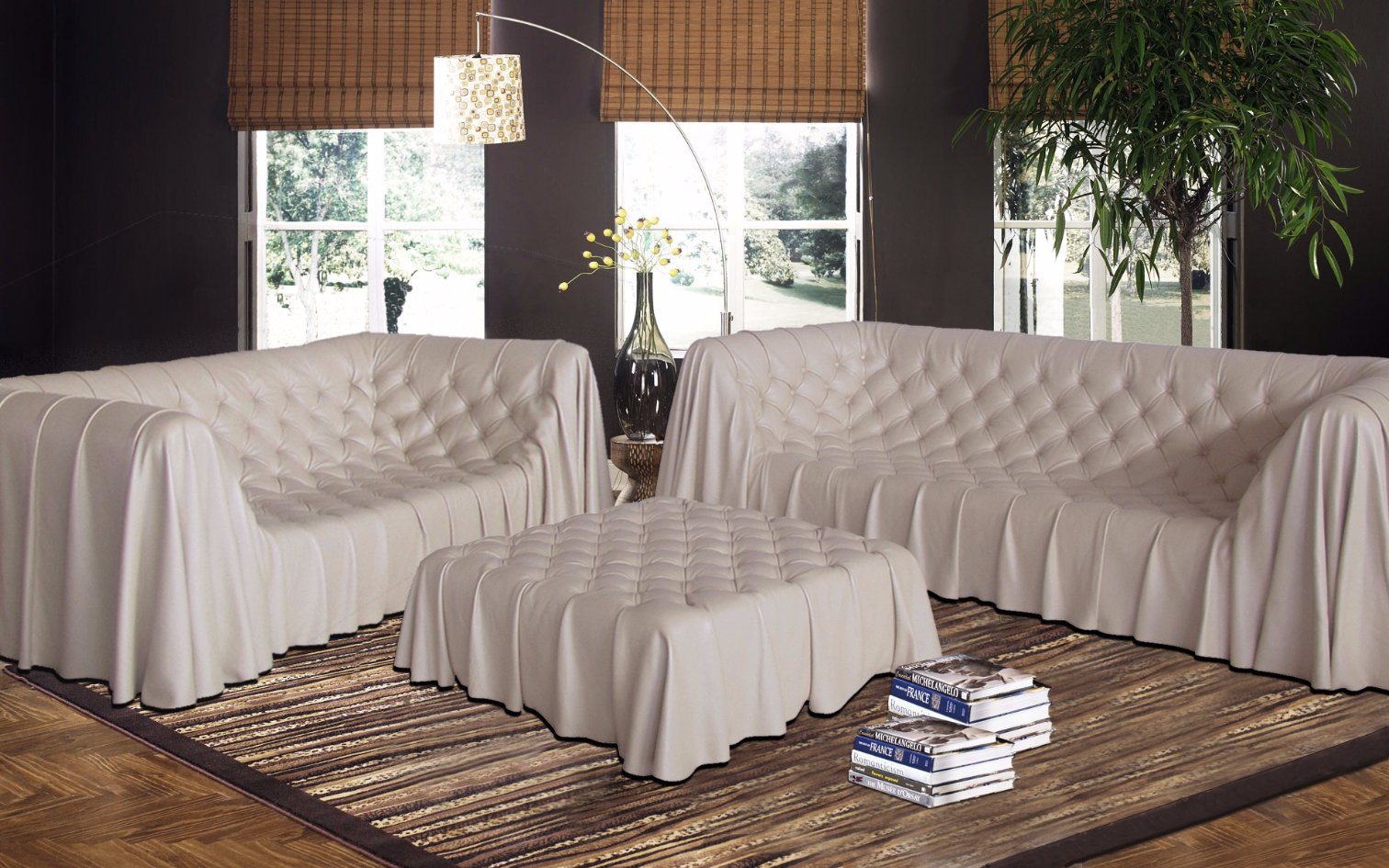 Luxury White Color Villa Dress Sofa