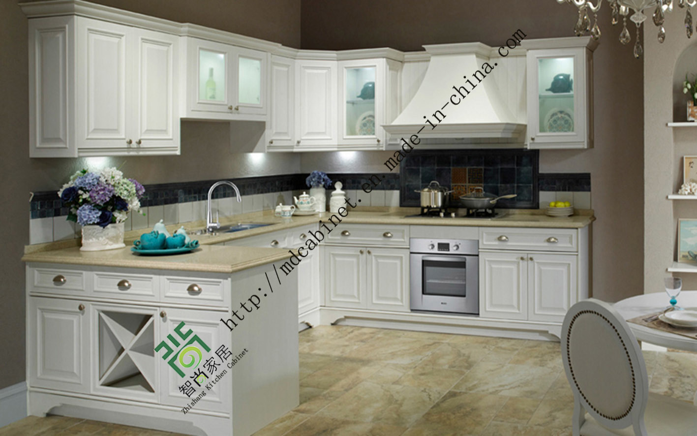 American Raised Style Solid Wood Kitchen Cabinets (zs-286)