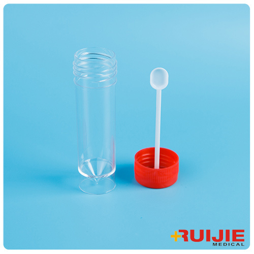 Disposable Plastic 30ml Stool Container with Spoon