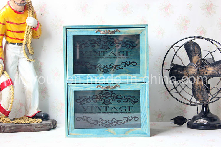 Antique Vintage French Style Customized Painted Wooden Cupboard Box