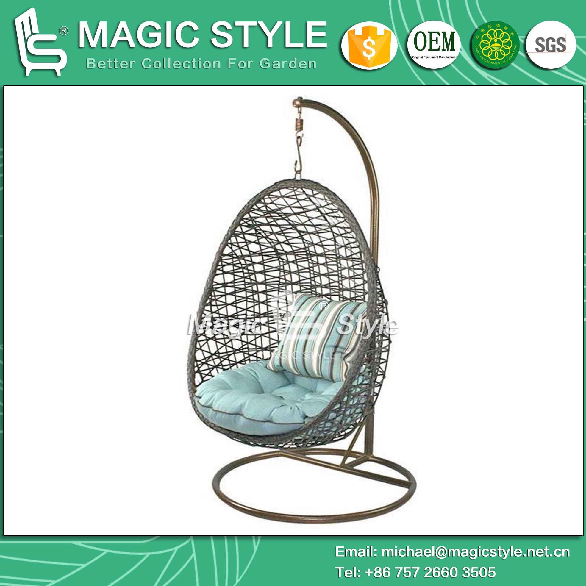 Rattan Swing Wicker Swing Garden Swing Swinging Chair Balcony Swing Hammock Chair (Magic Style)