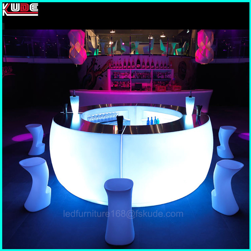 LED Round Bar Table Round Counter Club Table