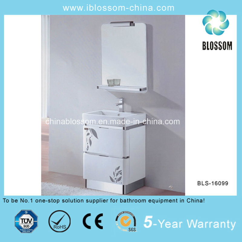 Household Floor Mounted China PVC Bathroom Vanity, Cabinet (BLS-16099)