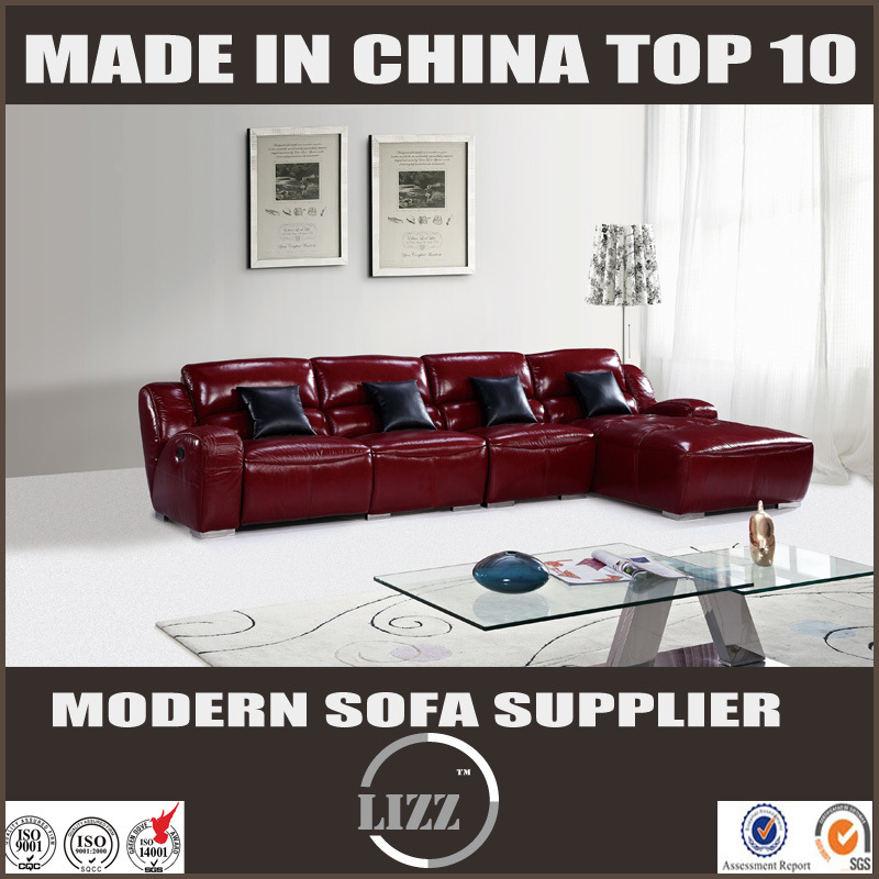 Home Furnitures Modern L Shape Leather Recliner Sofa