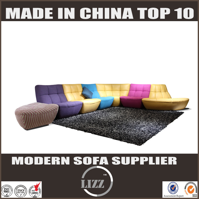 European Modern Colourful Fabric Big Style Sofa L8813