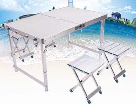 Portable Aluminum Folding Chairs & Table