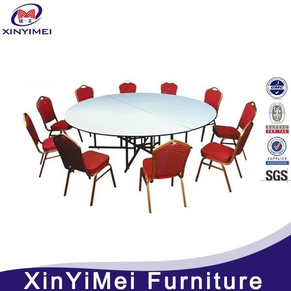 Hotel Modern Folded Round Wooden Banquet Table