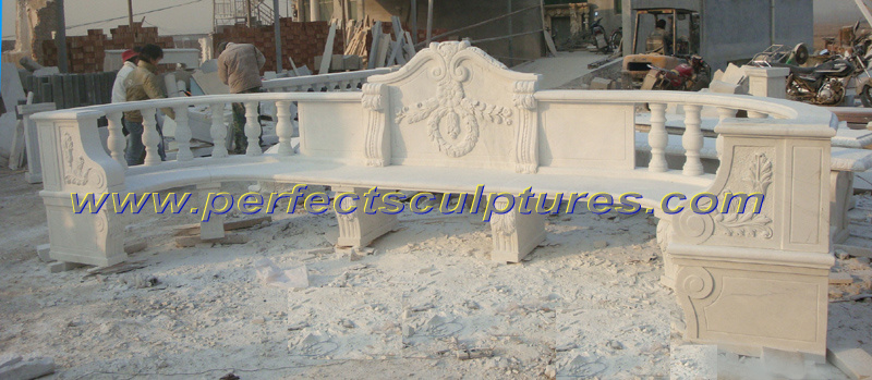 Carved Stone Marble Garden Chair for Outdoor Furniture (QTC035)