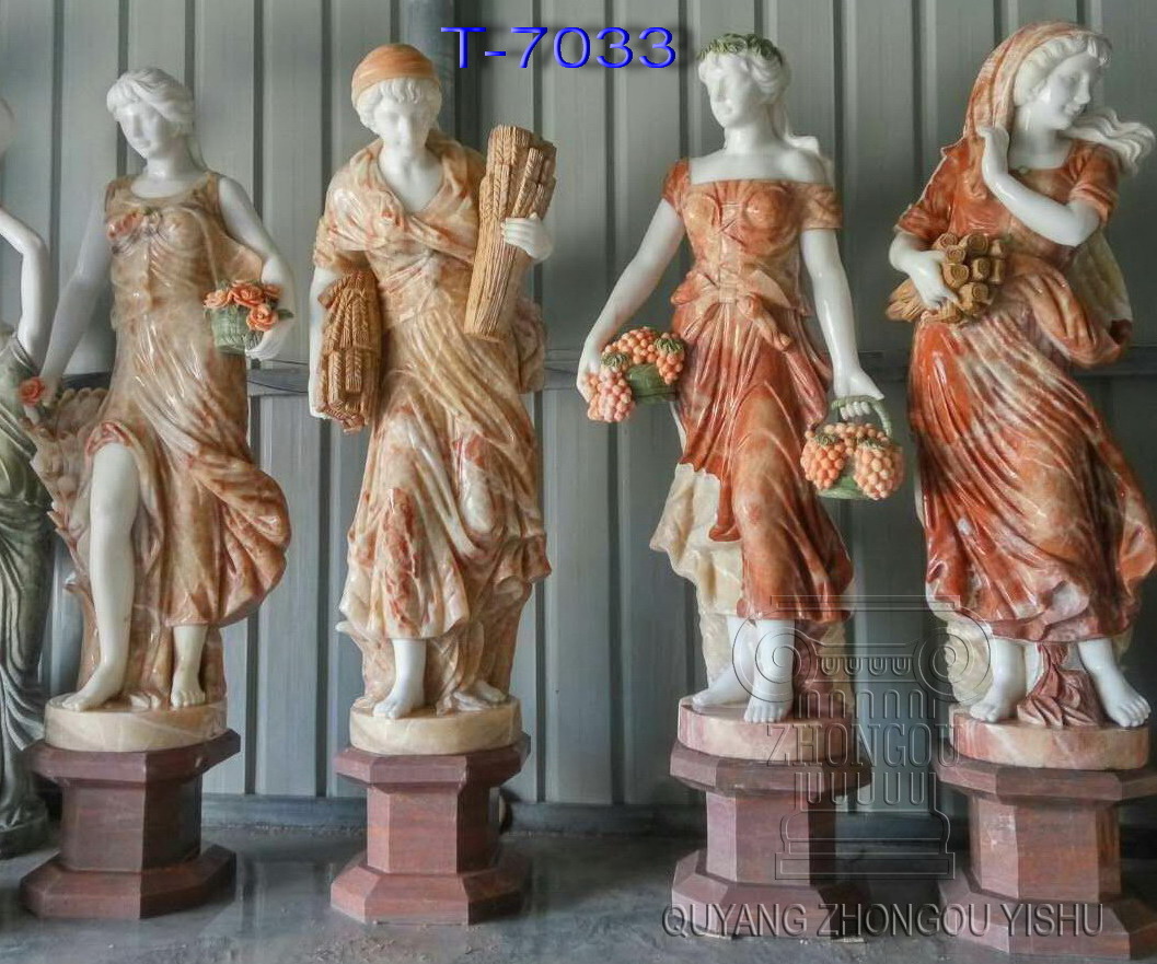 on Sale Great Quality Four Season with Cheap Price Marble Lady Statue Sculpture