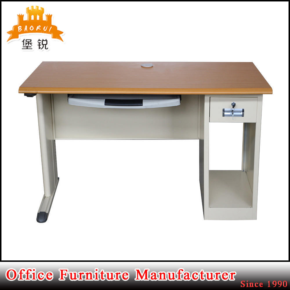 Steel Office Computer Table with Pedestal and CPU Holder
