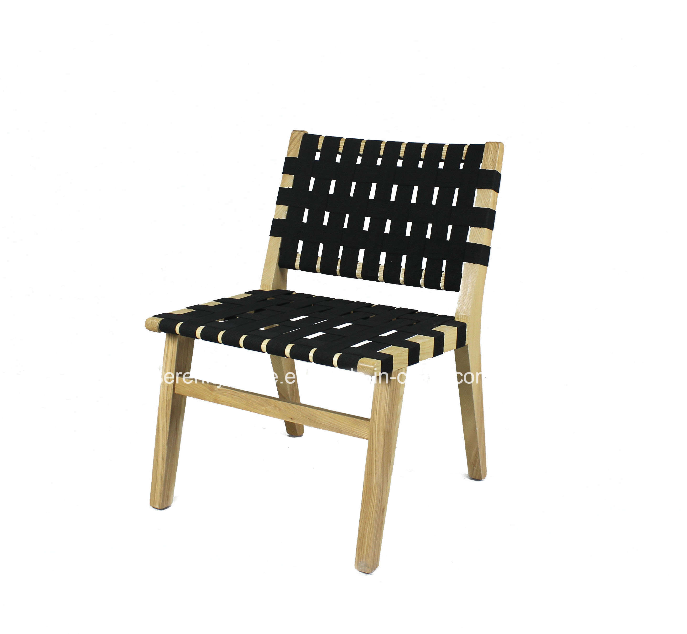 New Design Fabric Woven Wood Dining Chair for Restaurant