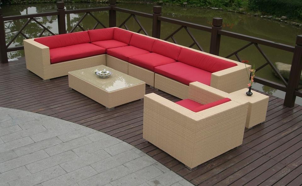 Wicker Sofa Cube Dining Set Outdoor Rattan Patio Furniture