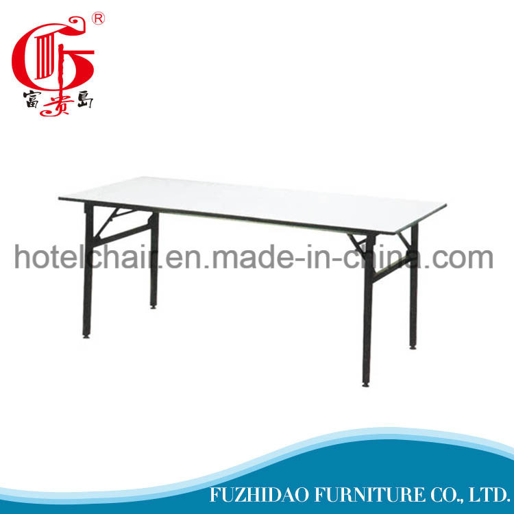 Popular Steel Folding Dining Table with PVC Cover