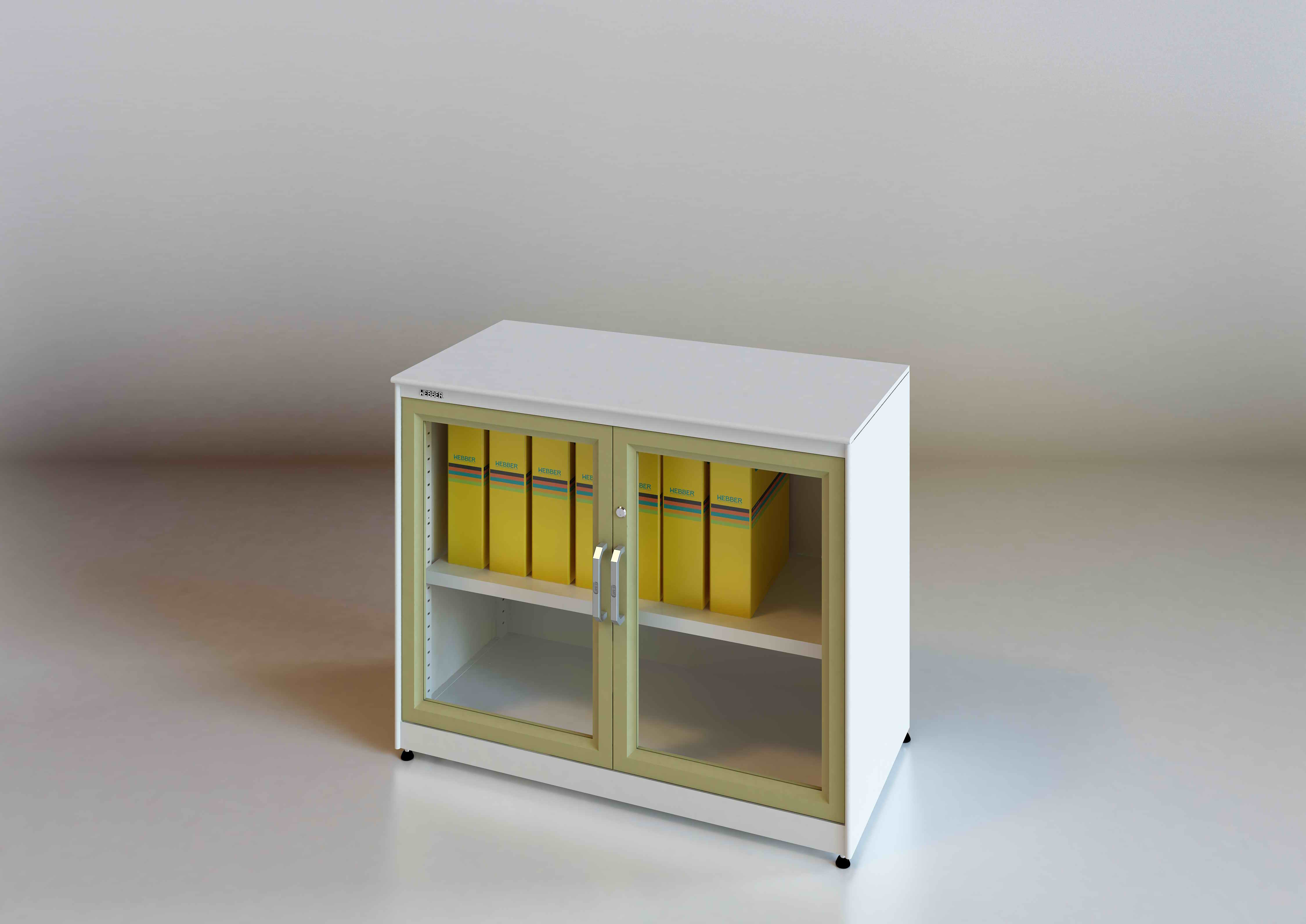 New Style Glazed Sliding Door Filing Cabinet
