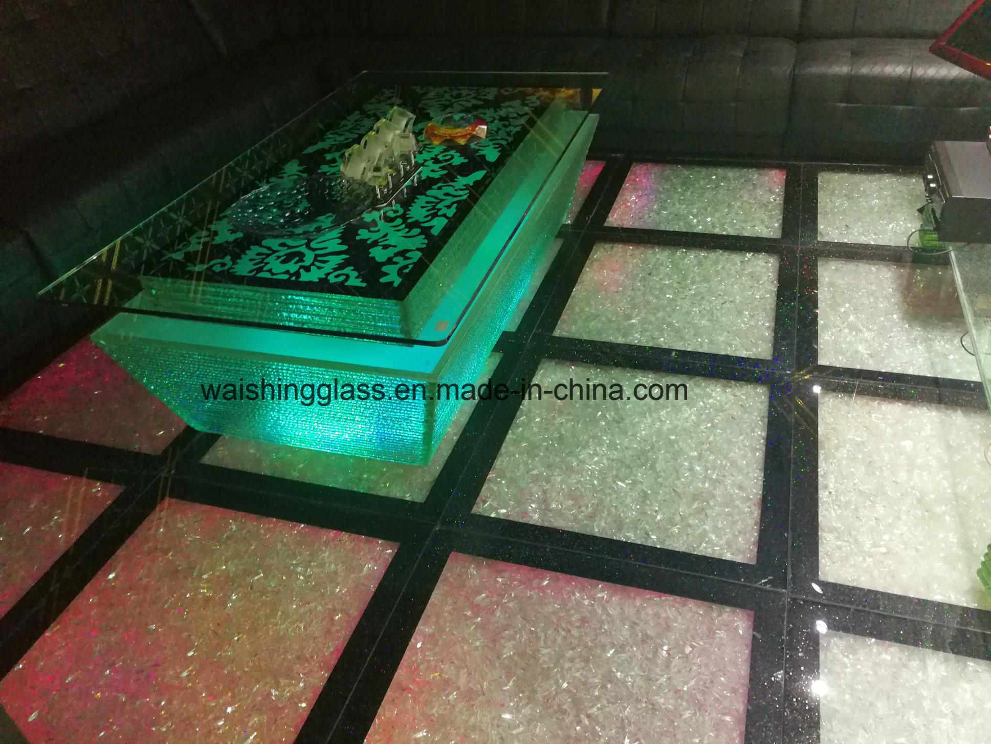 New Design Fashionable Wholesale Tea KTV Table with Tempered Glass Top