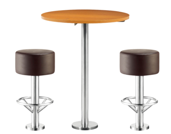 Fix to Floor Furniture Set Bistro Bar Stool Table Chair