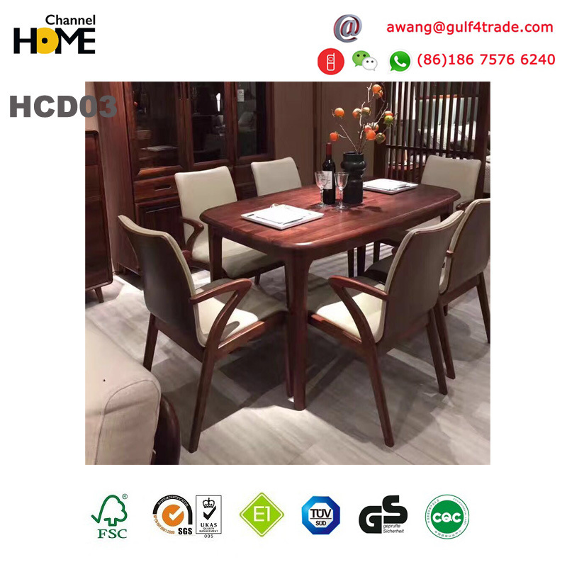 Antique Solid Wood Dining Table Luxury Dining Room Furniture (HCD03)