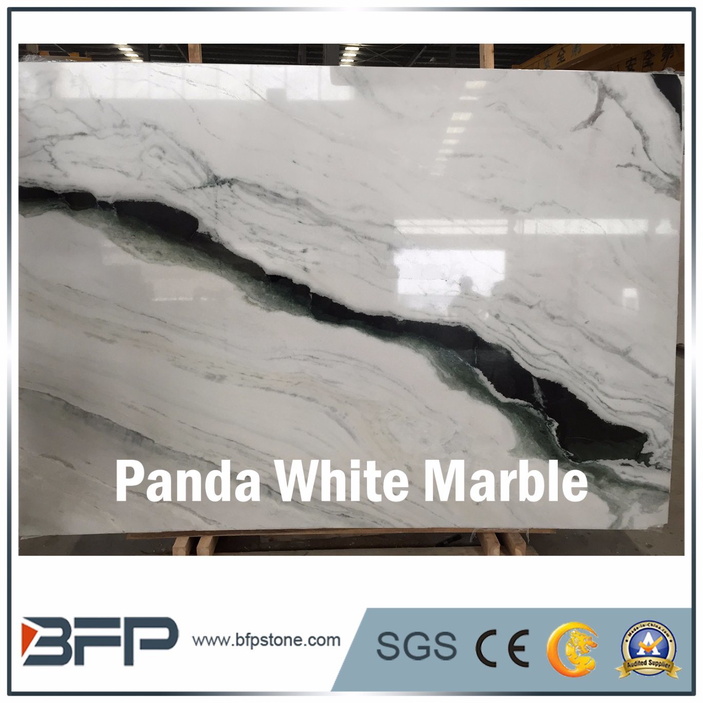 High End Panda White Marble Slab for Hall Floor Tile