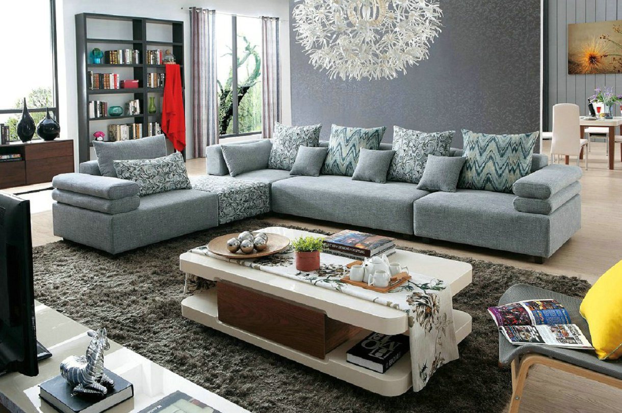 High Quality Living Room Modern Fabric Corner Sofa