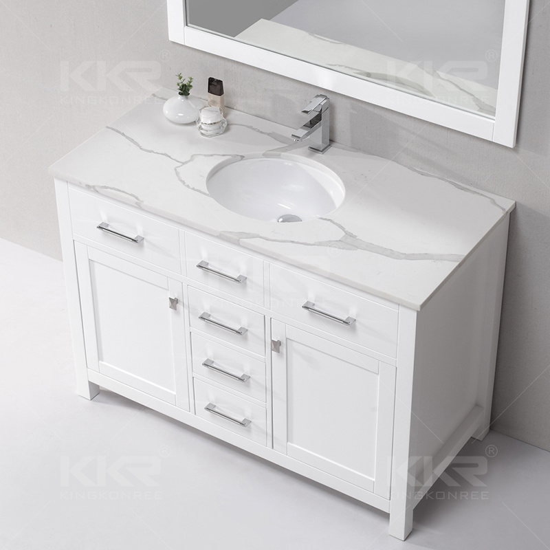Bathroom Quartz Stone Vanity Counter Top with Sink