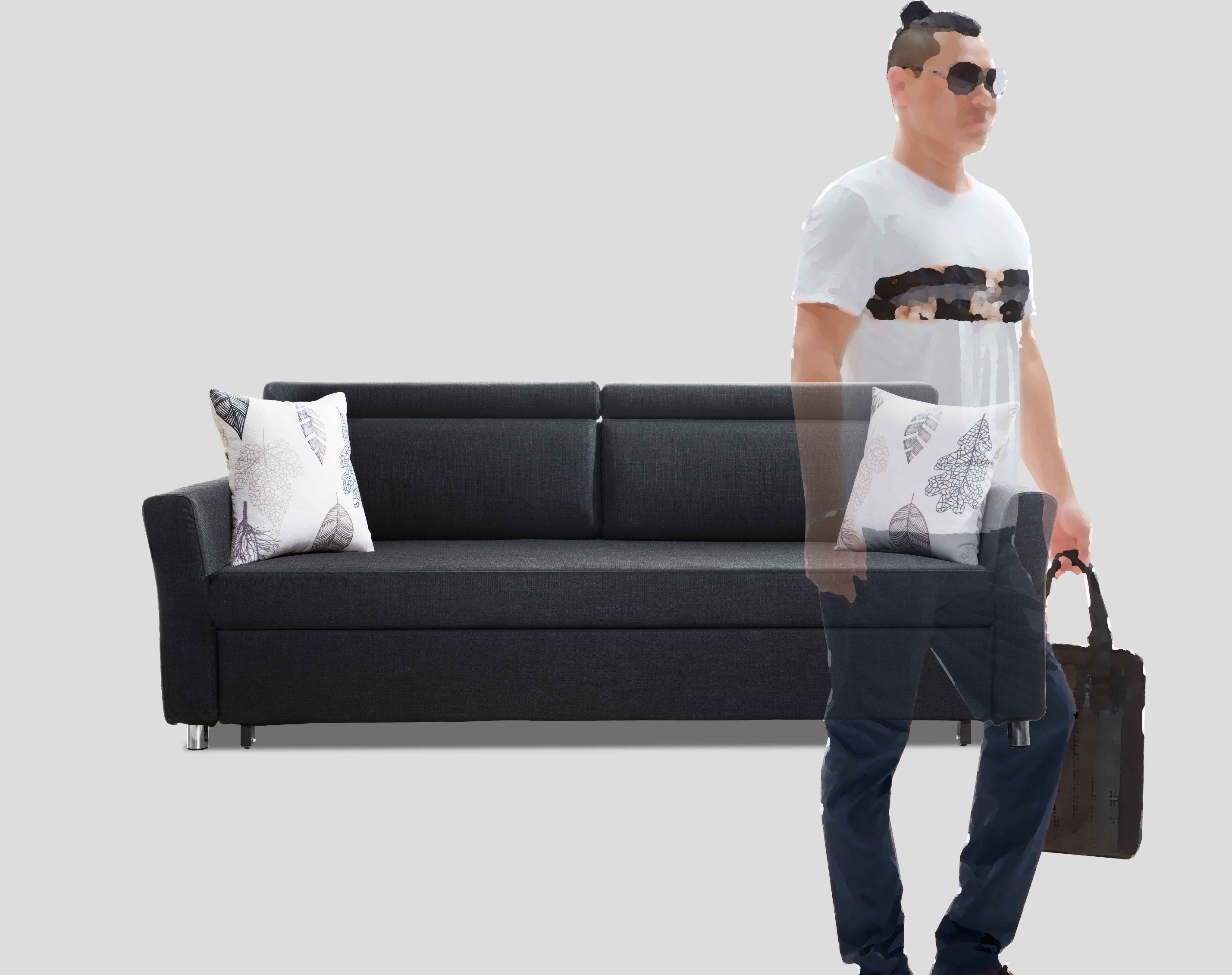 Elegant Modern Functional Sofa Bed (B036)