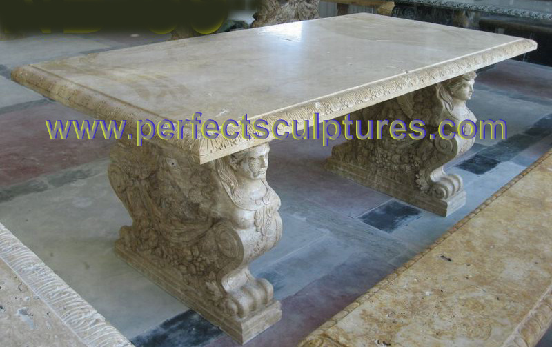 Garden Stone Marble Table Chair for Garden Furniture (QTB048)