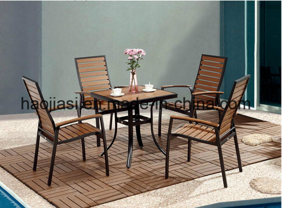 Outdoor /Rattan / Garden / Patio/ Hotel Furniture Polywood Furniture Chair & Table Set (HS 3002C& HS7123DT)