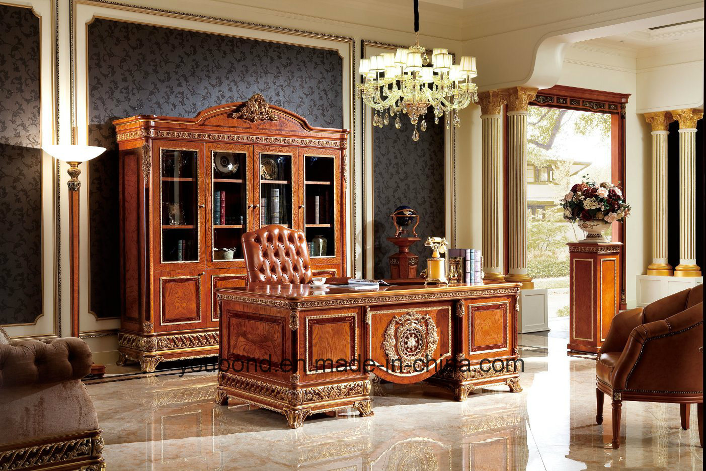 0062-1 Italy Royal House Suite Classic Study Room Furniture