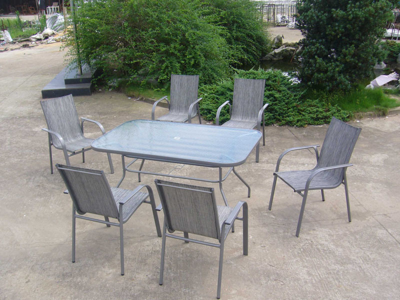 Dining Outdoor Garden Patio Furniture with 6 Chairs (FS-1101+ FS-5112)