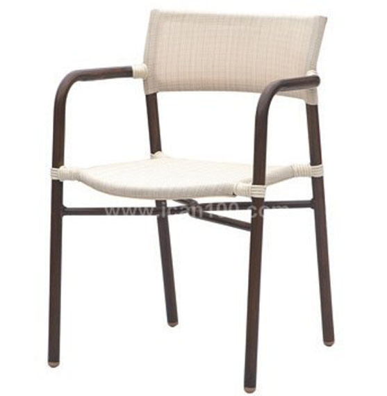Outdoor Textilene Chair with Bamboo Looking (TC-08025)