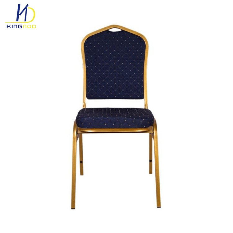 French Country Stackable Fabric Metal Frame Banquet Chair Furniture for Rent