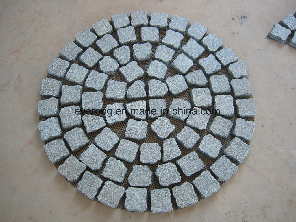 Fanshaped Meshed Cobble Stone for Landscape Paver and Tile