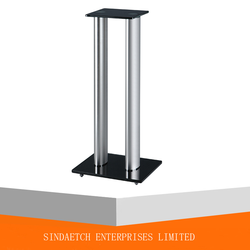 Aluminum and Tempered Glass Speaker Stand