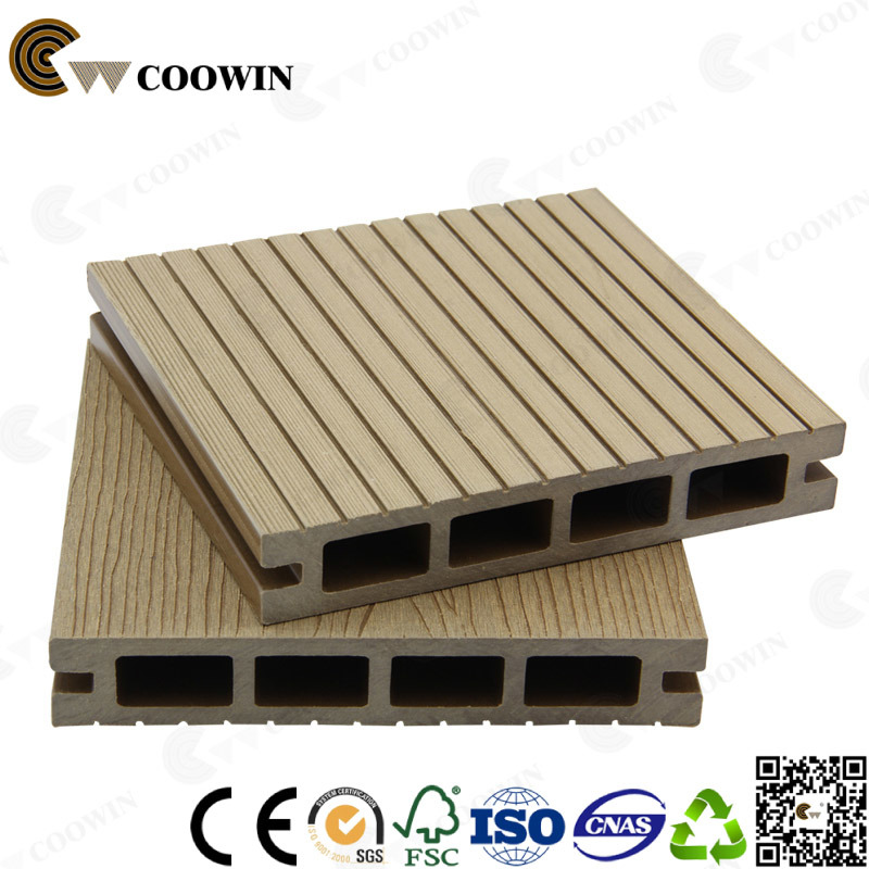 China Manufacture 150X25mm Hollow WPC Decking