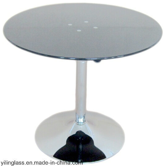 Color Printed Round Glass Beach Table