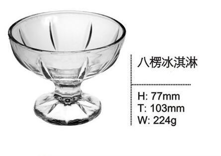 Round Shaped Ice Cream Cup Dessert Glass Bowl for Tableware Sdy-F00439