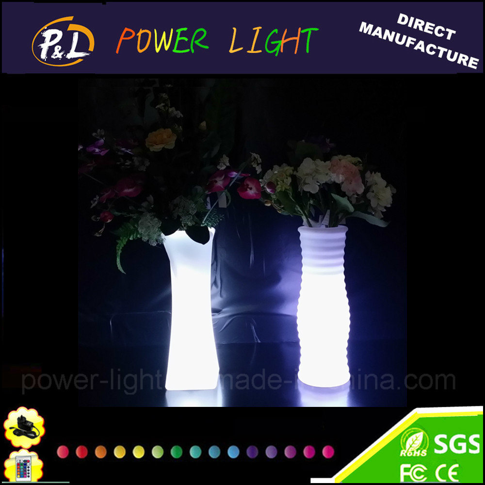 Home Decoration Illuminated Plastic Colorful LED Vase