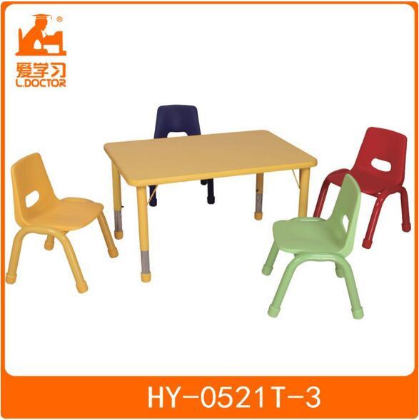Kindergarten Furniture Wood Laminate Classroom Chairs with Table