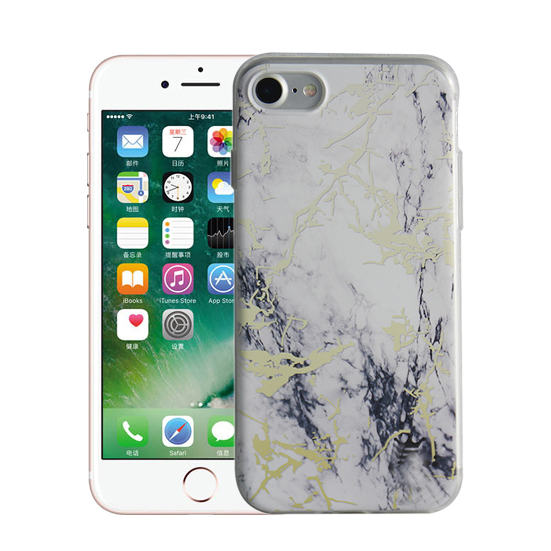 Marble Image Stone TPU Painted Cover for Oppo R11 Mobile Phone Shell
