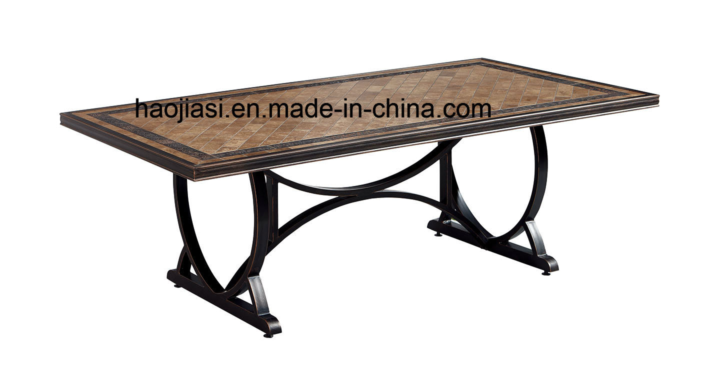 Outdoor / Garden / Patio/ Rattan/Cast Aluminum Table with Tabletop HS7122dt