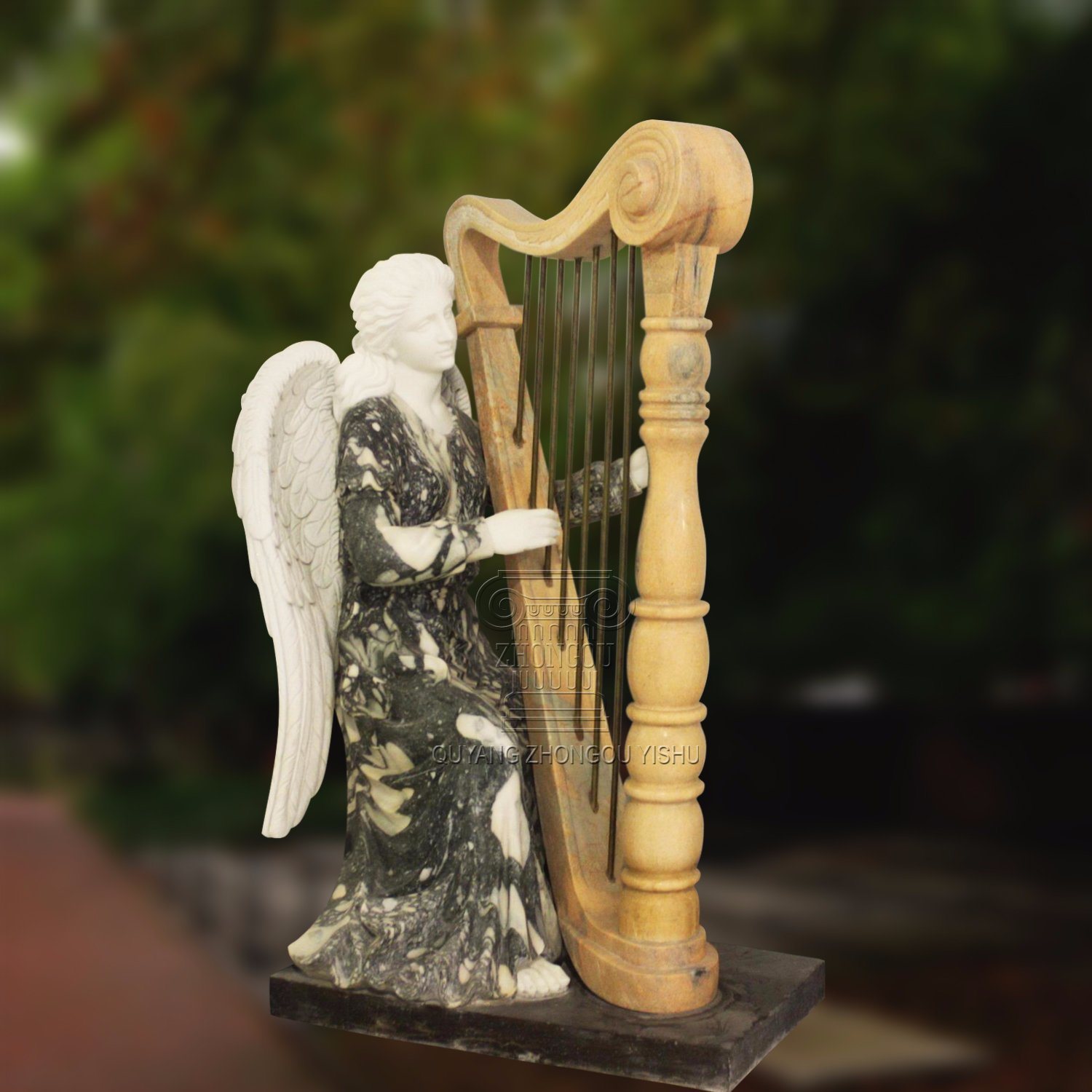 Great Quality Hunan Material Marble Statue of Beautiful Angel, Angel Sculpture T-5808
