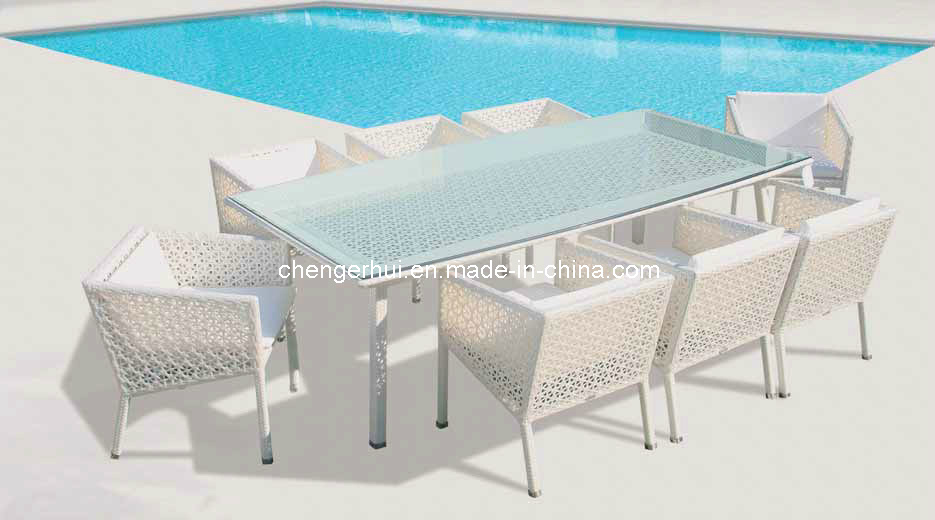 Hotel Furniture/ White Rattan Dining Set (DH-8550)
