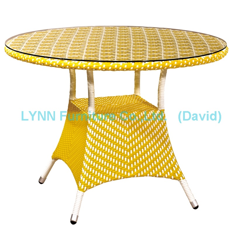 Yellow Rattan Coffee Table Wicker Furniture