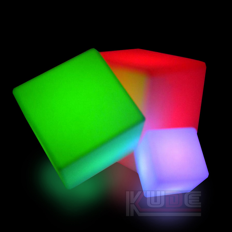 Rotation Furnitures RGB LED Cube Chairs and Tables
